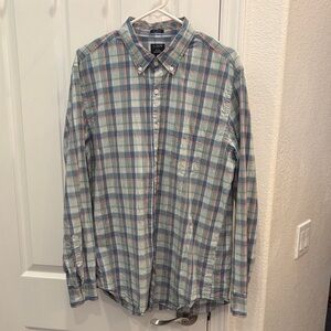 J. Crew Men's Casual Multicolor Plaid Shirt